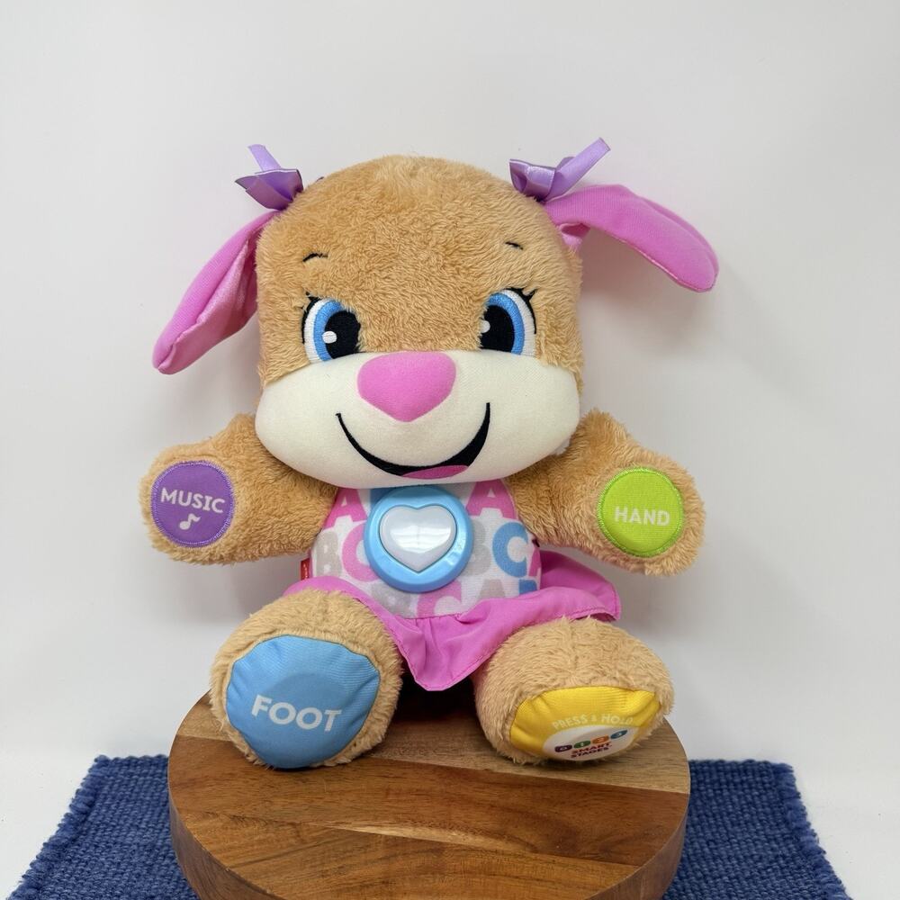 FISHER PRICE Laugh and Learn Smart Stages Puppy Sis Toddler Learning Stuffed Toy